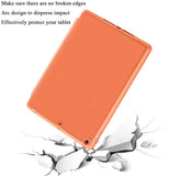 NNEDSZ IPad 10.2 2019 7th Pencil Holder Slim Smart TPU Soft Case Orange