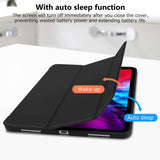 NNEDSZ iPad Pro 11 Inch 2020 Soft Tpu Smart Premium Case Auto Sleep Wake Stand Cover Pencil holder Black