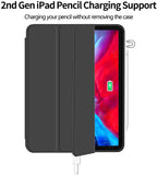 NNEDSZ iPad Pro 11 Inch 2020 Soft Tpu Smart Premium Case Auto Sleep Wake Stand Cover Pencil holder Black