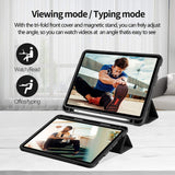 NNEDSZ iPad Pro 11 Inch 2020 Soft Tpu Smart Premium Case Auto Sleep Wake Stand Cover Pencil holder Black