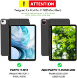 NNEDSZ iPad Pro 11 Inch 2020 Soft Tpu Smart Premium Case Auto Sleep Wake Stand Cover Pencil holder Black