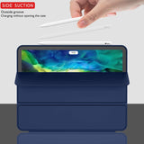 NNEDSZ iPad Pro 11 Inch 2020 Soft Tpu Smart Premium Case Auto Sleep Wake Stand Cover Pencil holder navy blue