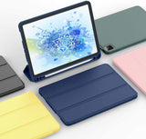NNEDSZ iPad Pro 11 Inch 2020 Soft Tpu Smart Premium Case Auto Sleep Wake Stand Cover Pencil holder navy blue