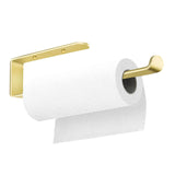 NNEDSZ Gold Kitchen Bathroom Paper Holder Towel Holder Self Adhesive or Screw Mount 31cm