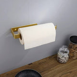 NNEDSZ Gold Kitchen Bathroom Paper Holder Towel Holder Self Adhesive or Screw Mount 31cm
