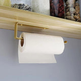 NNEDSZ Gold Kitchen Bathroom Paper Holder Towel Holder Self Adhesive or Screw Mount 31cm