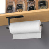 NNEDSZ Kitchen Paper Holder Under Cabinet Wall Mount Adhesive Paper Towel Holder Rectangle Black