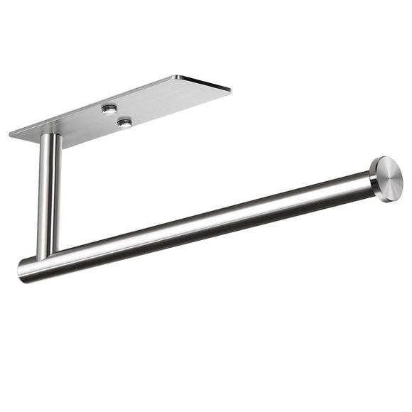 NNEDSZ Kitchen Paper Holder Under Cabinet Wall Mount Adhesive Paper Towel Holder Rectangle Silver