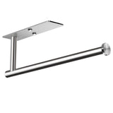 NNEDSZ Kitchen Paper Holder Under Cabinet Wall Mount Adhesive Paper Towel Holder Rectangle Silver