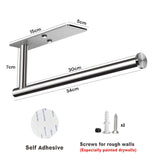 NNEDSZ Kitchen Paper Holder Under Cabinet Wall Mount Adhesive Paper Towel Holder Rectangle Silver