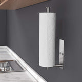 NNEDSZ Kitchen Paper Holder Under Cabinet Wall Mount Adhesive Paper Towel Holder Rectangle Silver