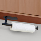 NNEDSZ Kitchen Paper Holder Under Cabinet Wall Mount Adhesive Paper Towel Holder  Black