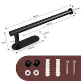 NNEDSZ Kitchen Paper Holder Under Cabinet Wall Mount Adhesive Paper Towel Holder  Black
