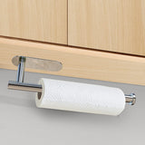 NNEDSZ Kitchen Paper Holder Under Cabinet Wall Mount Adhesive Paper Towel Holder  Silver