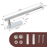 NNEDSZ Kitchen Paper Holder Under Cabinet Wall Mount Adhesive Paper Towel Holder  Silver