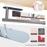 NNEDSZ Kitchen Paper Holder Under Cabinet Wall Mount Adhesive Paper Towel Holder  Silver