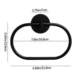 NNEDSZ Bathroom Towel Ring Bathroom Towel Rack Adhesive Hand Towels Holder Towel Hanger Black