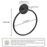 NNEDSZ Bathroom Towel Ring Bathroom Towel Rack Adhesive Hand Towels Holder Towel Hanger Round Black