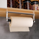 NNEDSZ Kitchen Paper Holder Under Cabinet Screw Wall Mount Adhesive Paper Towel Holder Rectangle Silver