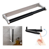 NNEDSZ Kitchen Paper Holder Under Cabinet Screw Wall Mount Adhesive Paper Towel Holder Rectangle Silver