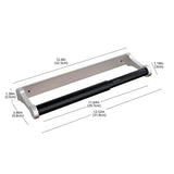 NNEDSZ Kitchen Paper Holder Under Cabinet Screw Wall Mount Adhesive Paper Towel Holder Rectangle Silver