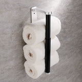 NNEDSZ Kitchen Paper Holder Under Cabinet Screw Wall Mount Adhesive Paper Towel Holder Rectangle Silver