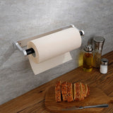 NNEDSZ Kitchen Paper Holder Under Cabinet Screw Wall Mount Adhesive Paper Towel Holder Rectangle Silver