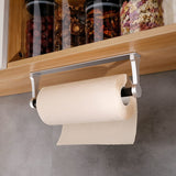 NNEDSZ Kitchen Paper Holder Under Cabinet Screw Wall Mount Adhesive Paper Towel Holder Rectangle Silver