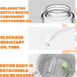 NNEDSZ 600ml 2 in 1 Glass Oil Sprayer Dispenser Kitchen Sprayz Cooking Baking Oil Bottle BBQ SpGreen