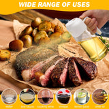 NNEDSZ 600ml 2 in 1 Glass Oil Sprayer Dispenser Kitchen Sprayz Cooking Baking Oil Bottle BBQ SpWhite