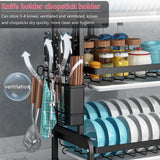 NNEDSZ Dish Rack 3 Tier Dish Dryer Drainer Stainless Steel Dish Drying Rack Drip Trays Side Holder Kitchen Storage Save Space