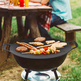 NNEDSZ Korean Grill Pan Nonstick 6 Layer 40cm Round BBQ Griddle Indoor or Outdoor Cooking