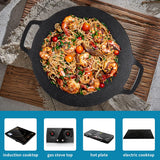 NNEDSZ Korean Grill Pan Nonstick 6 Layer 40cm Round BBQ Griddle Indoor or Outdoor Cooking