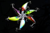 NNEDSZ 6x 4.5cm Popper Crank Bait Fishing Lure Lures Surface Tackle Saltwater
