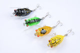 NNEDSZ 4x Popper Poppers 5cm Fishing Lure Lures Surface Tackle Fresh Saltwater