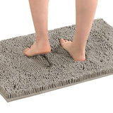 NNEDSZ Bath Mat Rug Bathroom Extra Soft Absorbent Rugs Non Slip Quick Dry Grey