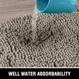 NNEDSZ Bath Mat Rug Bathroom Extra Soft Absorbent Rugs Non Slip Quick Dry Grey