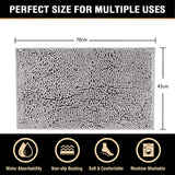 NNEDSZ Bath Mat Rug Bathroom Extra Soft Absorbent Rugs Non Slip Quick Dry Grey