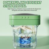 NNEDSZ Mini 8L Portable Foldable Washing Machine Washer for Underwear Baby Clothes Camping Travel Green