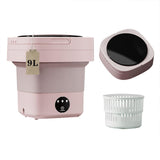 NNEDSZ Mini 8L Portable Foldable Washing Machine Washer for Underwear Baby Clothes Camping Travel Pink