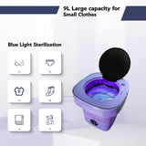 NNEDSZ Mini 8L Portable Foldable Washing Machine Washer for Underwear Baby Clothes Camping Travel Purple