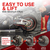 NNEDSZ Motorcycle Universal Paddock Rear Stand Lift Fork Stand Rear Wheel Swingarm Spool