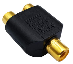 NNEDSZ RCA Female to RCA Female Audio Splitter Adapter Connector Coupler