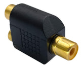 NNEDSZ RCA Female to RCA Female Audio Splitter Adapter Connector Coupler
