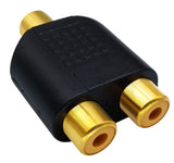 NNEDSZ RCA Female to RCA Female Audio Splitter Adapter Connector Coupler
