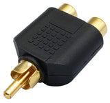 NNEDSZ RCA Male to 2X RCA Female Audio Splitter Adapter Connector Coupler