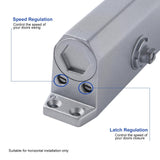 NNEDSZ Auto Commercial Door Closers Hydraulic Door Closer for Home  Commercial Door 45-60kg