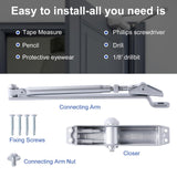 NNEDSZ Auto Commercial Door Closers Hydraulic Door Closer for Home  Commercial Door 45-60kg