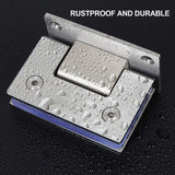 NNEDSZ 90 Degree Glass Door Cupboard Showcase Cabinet Clamp Glass Shower Doors Hinge 304 Steel