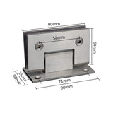 NNEDSZ 90 Degree Glass Door Cupboard Showcase Cabinet Clamp Glass Shower Doors Hinge 304 Steel